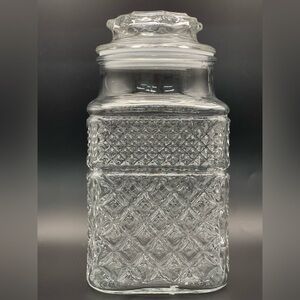 Anchor Hocking Wexford Glass Canister Jar with Lid - Vintage Kitchen‎ Storage